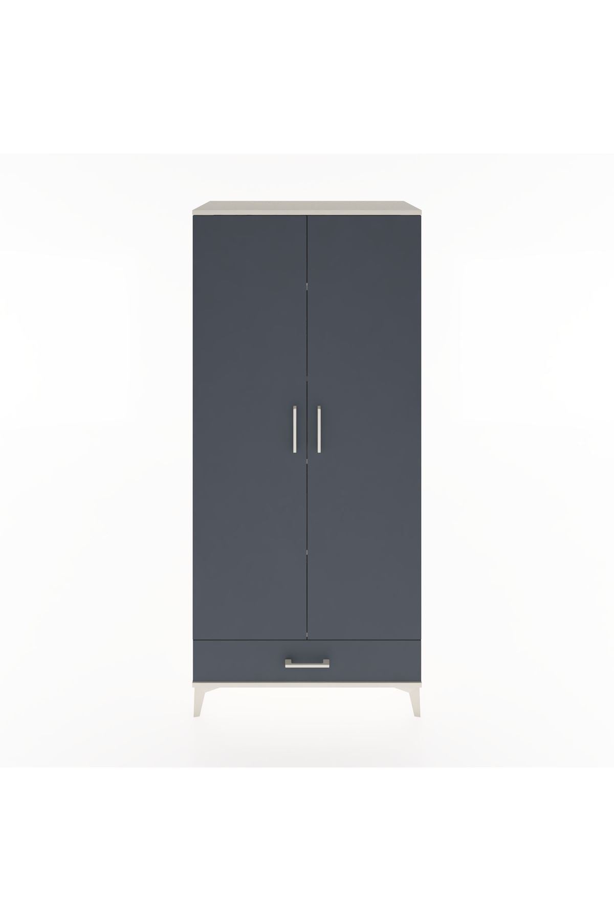 Hyperion Dolap 5 Raflı Tek Çekmeceli 2 Kapaklı 88x44x195 - S60M083V2B