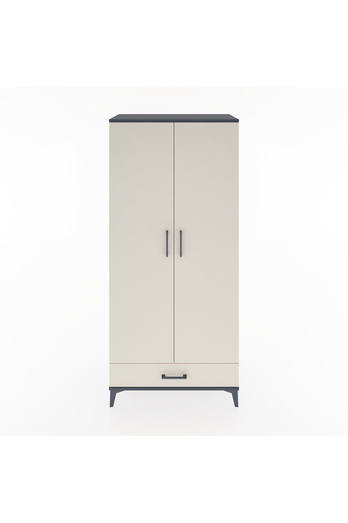 Hyperion Dolap 5 Raflı Tek Çekmeceli 2 Kapaklı 88x44x195 - S60M083V4B