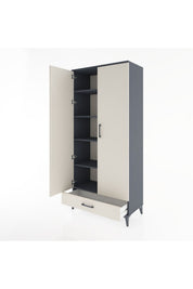 Hyperion Dolap 5 Raflı Tek Çekmeceli 2 Kapaklı 88x44x195 - S60M083V4B