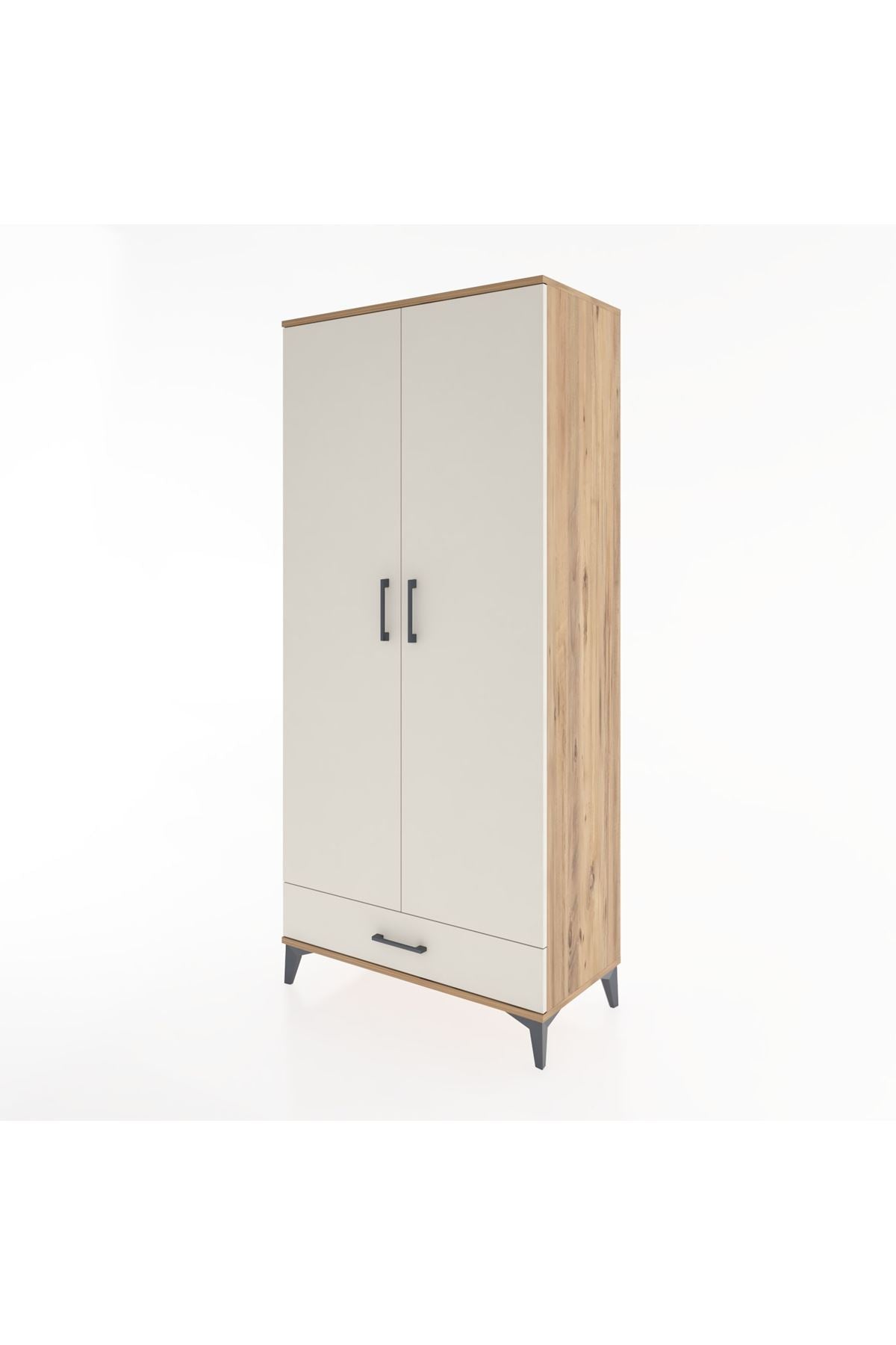 Hyperion Dolap 5 Raflı Tek Çekmeceli 2 Kapaklı 88x44x195 - S60M083V7B