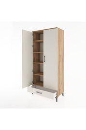 Hyperion Dolap 5 Raflı Tek Çekmeceli 2 Kapaklı 88x44x195 - S60M083V7B