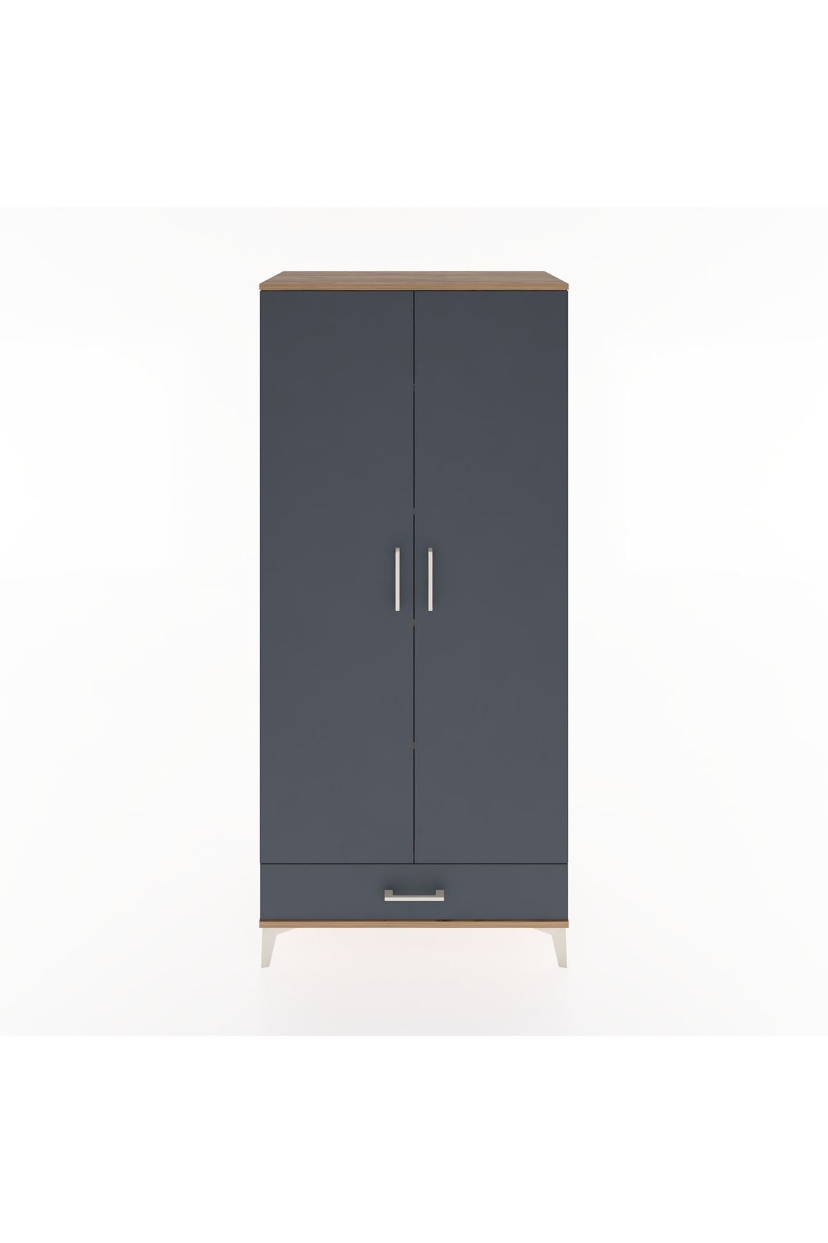 Hyperion Dolap 5 Raflı Tek Çekmeceli 2 Kapaklı 88x44x195 - S60M083V8B
