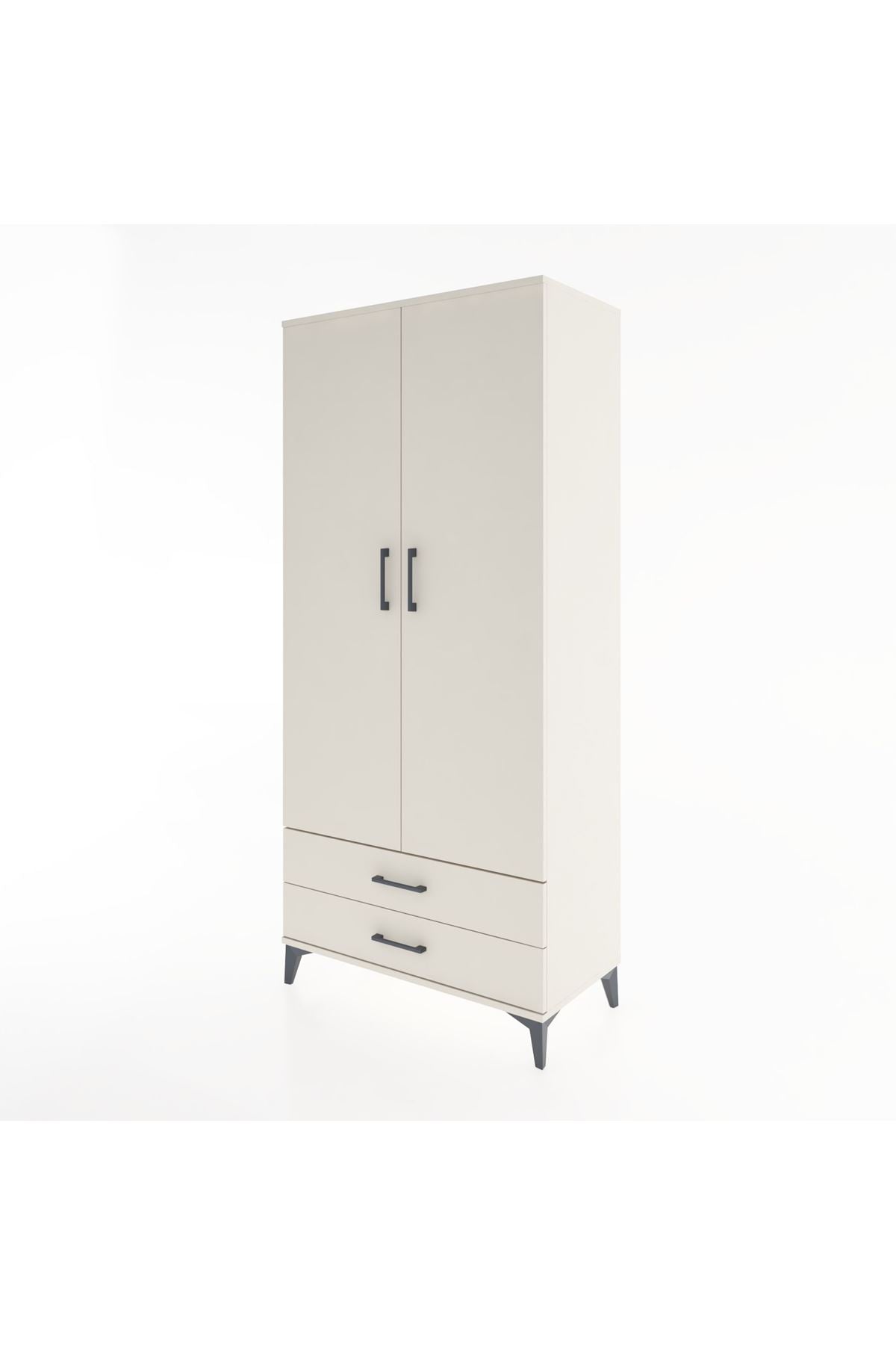 Hyperion Dolap 3 Raflı 2 Çekmeceli Tek Askılı 88x44x195 - S60M085V1B