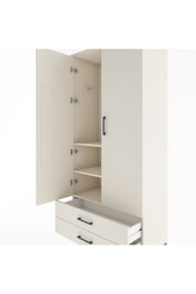 Hyperion Dolap 3 Raflı 2 Çekmeceli Tek Askılı 88x44x195 - S60M085V1B