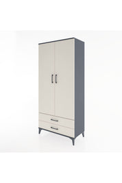 Hyperion Dolap 3 Raflı 2 Çekmeceli Tek Askılı 88x44x195 - S60M085V4B