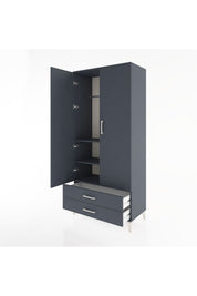 Hyperion Dolap 3 Raflı 2 Çekmeceli Tek Askılı 88x44x195 - S60M085V5B