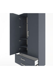 Hyperion Dolap 3 Raflı 2 Çekmeceli Tek Askılı 88x44x195 - S60M085V5B
