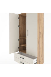 Hyperion Dolap 3 Raflı 2 Çekmeceli Tek Askılı 88x44x195 - S60M085V7B