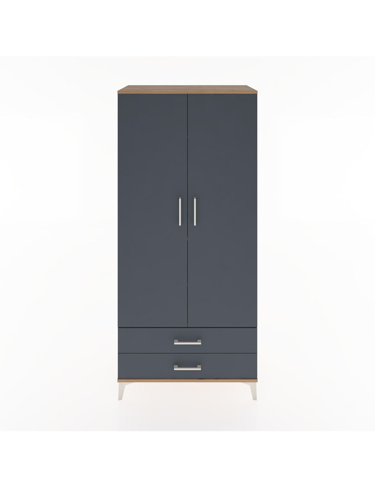 Hyperion Dolap 3 Raflı 2 Çekmeceli Tek Askılı 88x44x195 - S60M085V8B