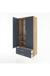 Hyperion Dolap 3 Raflı 2 Çekmeceli Tek Askılı 88x44x195 - S60M085V8B