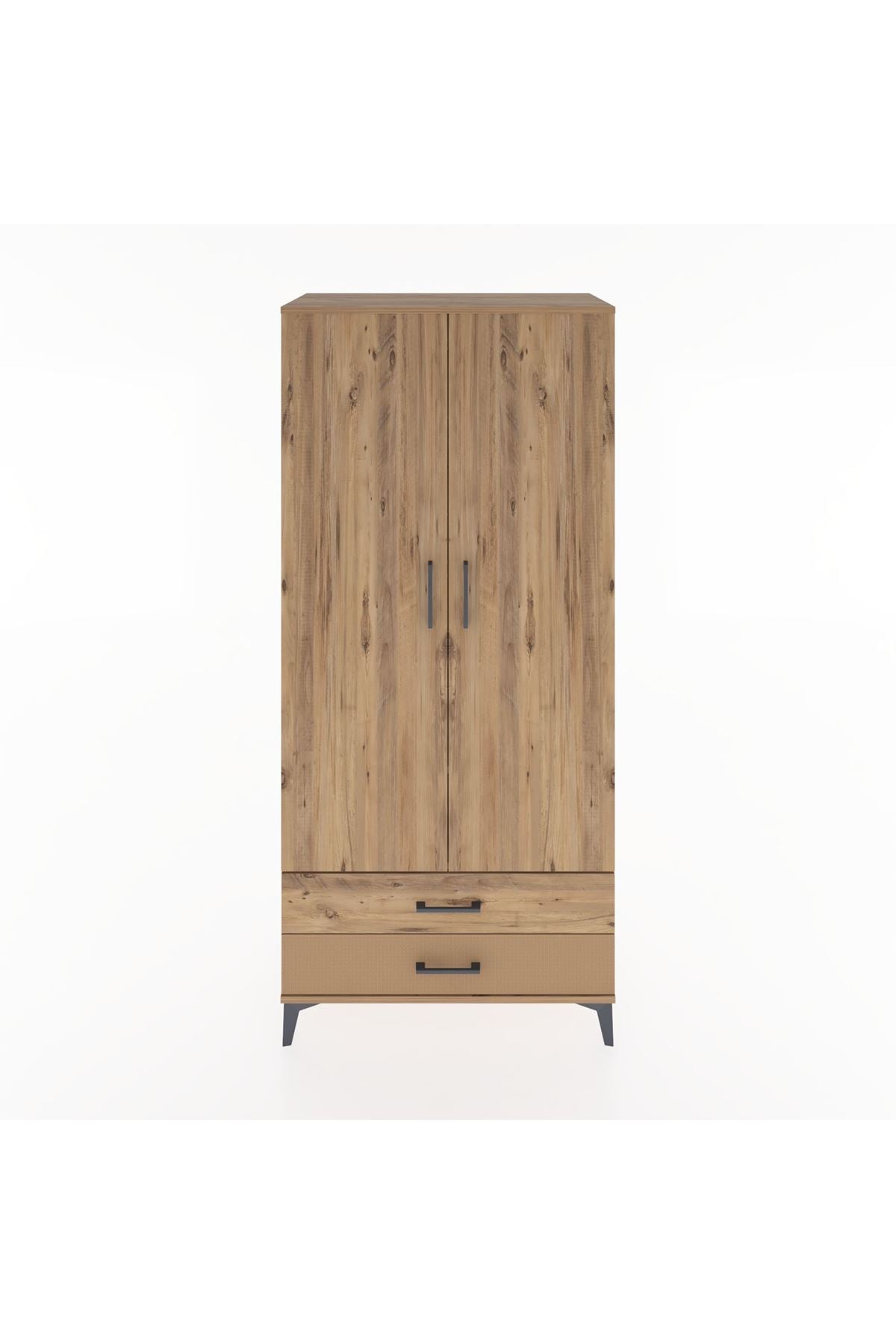 Hyperion Dolap 3 Raflı 2 Çekmeceli Tek Askılı 88x44x195 - S60M085V9B