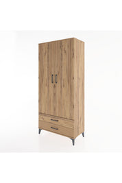Hyperion Dolap 3 Raflı 2 Çekmeceli Tek Askılı 88x44x195 - S60M085V9B