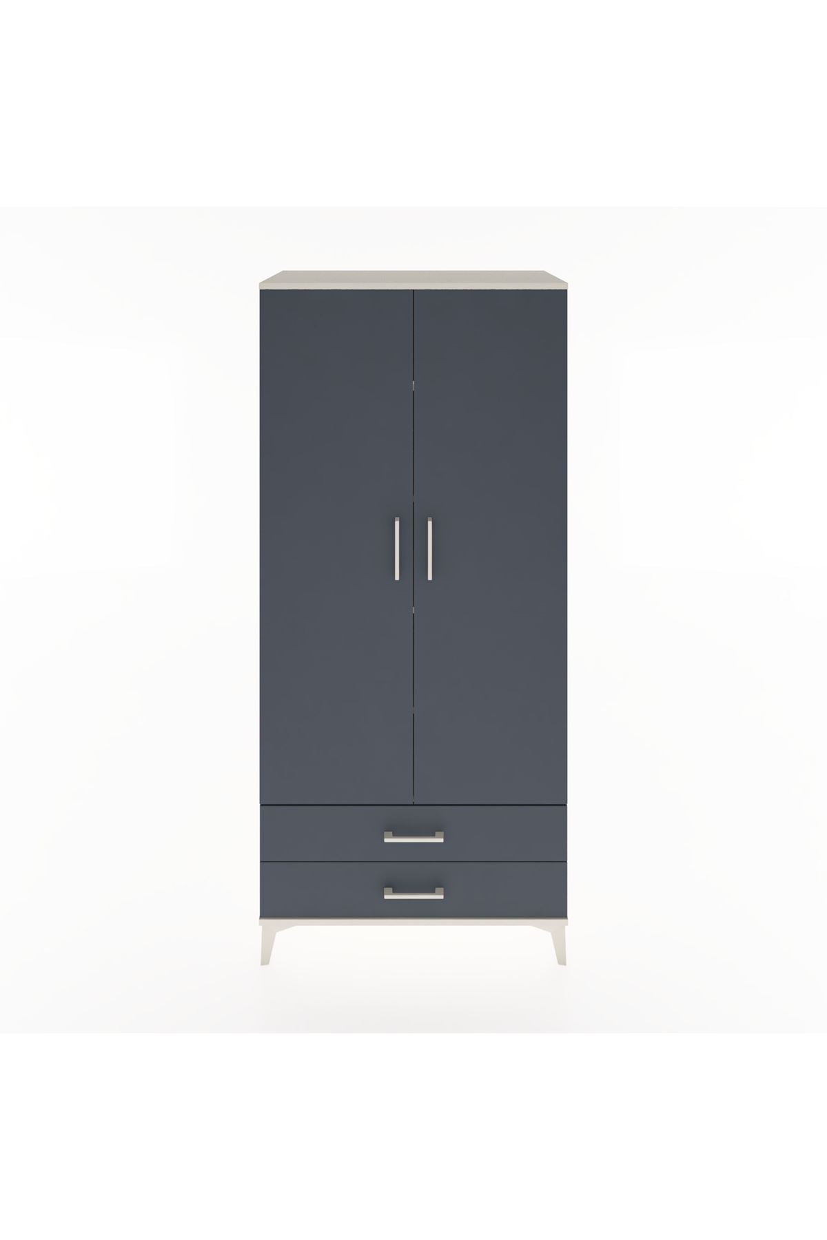 Hyperion Dolap 5 Raflı 2 Çekmeceli 2 Kapaklı 88x44x195 - S60M086V2B