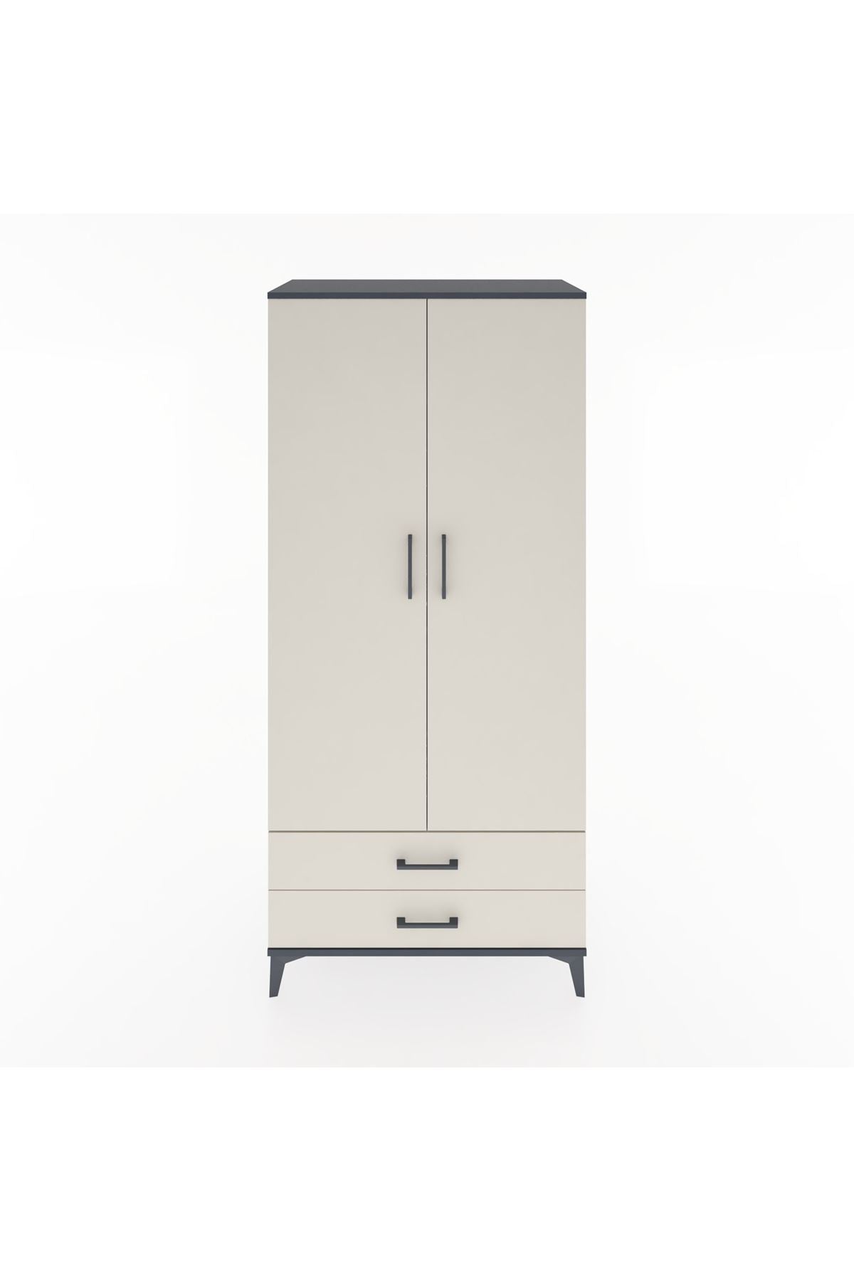 Hyperion Dolap 5 Raflı 2 Çekmeceli 2 Kapaklı 88x44x195 - S60M086V4B