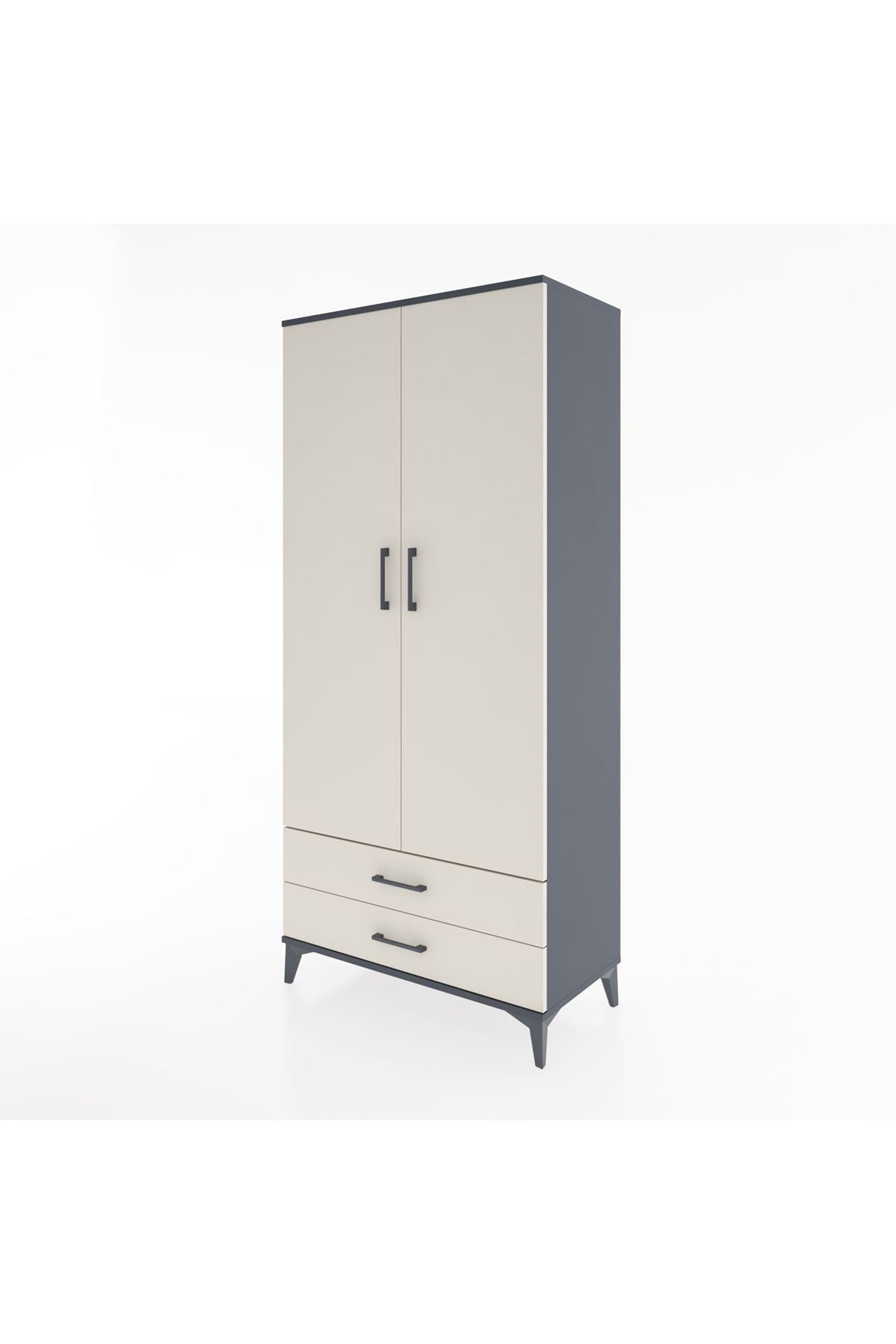 Hyperion Dolap 5 Raflı 2 Çekmeceli 2 Kapaklı 88x44x195 - S60M086V4B