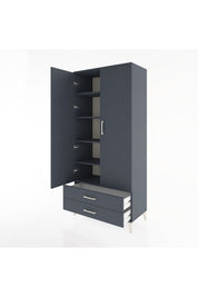 Hyperion Dolap 5 Raflı 2 Çekmeceli 2 Kapaklı 88x44x195 - S60M086V5B