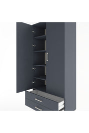 Hyperion Dolap 5 Raflı 2 Çekmeceli 2 Kapaklı 88x44x195 - S60M086V5B