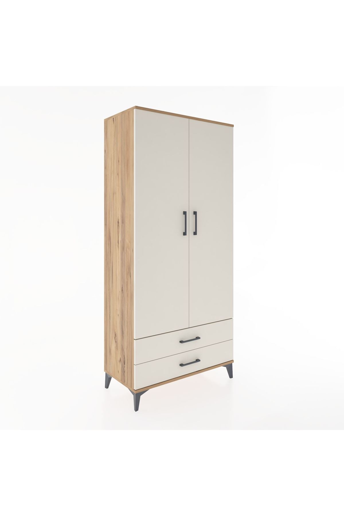 Hyperion Dolap 5 Raflı 2 Çekmeceli 2 Kapaklı 88x44x195 - S60M086V7B