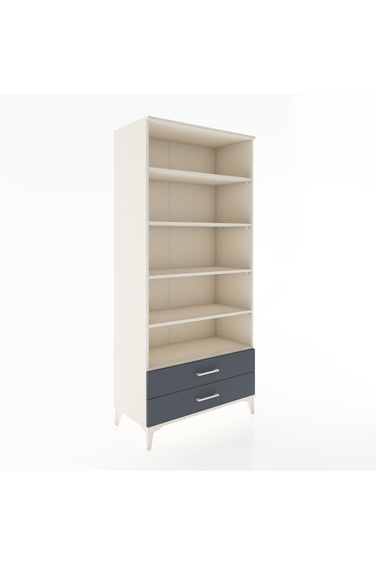 Hyperion Dolap 5 Raflı 2 Çekmeceli 88x44x195 - S60M087V2B