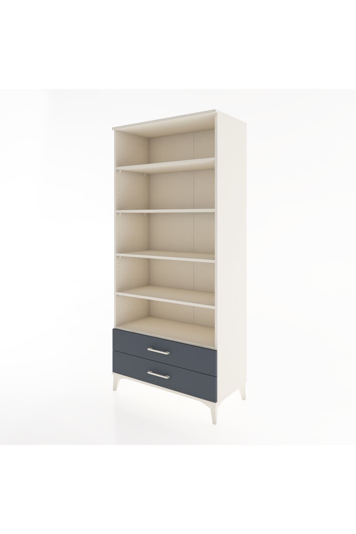Hyperion Dolap 5 Raflı 2 Çekmeceli 88x44x195 - S60M087V2B
