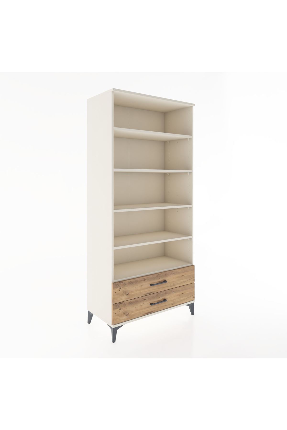 Hyperion Dolap 5 Raflı 2 Çekmeceli 88x44x195 - S60M087V3B