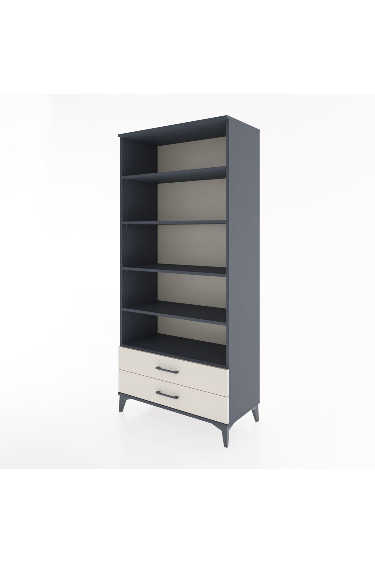 Hyperion Dolap 5 Raflı 2 Çekmeceli 88x44x195 - S60M087V4B