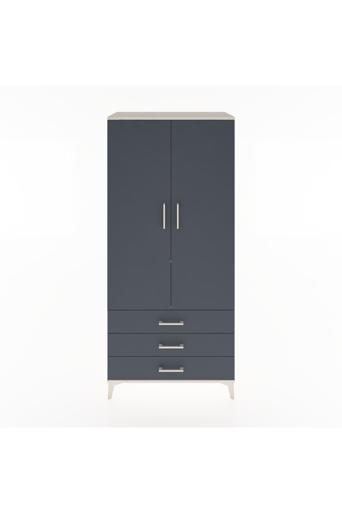 Hyperion Dolap 2 Raflı 3 Çekmeceli Tek Askılı 88x44x195 - S60M088V2B