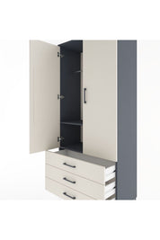 Hyperion Dolap 2 Raflı 3 Çekmeceli Tek Askılı 88x44x195 - S60M088V4B