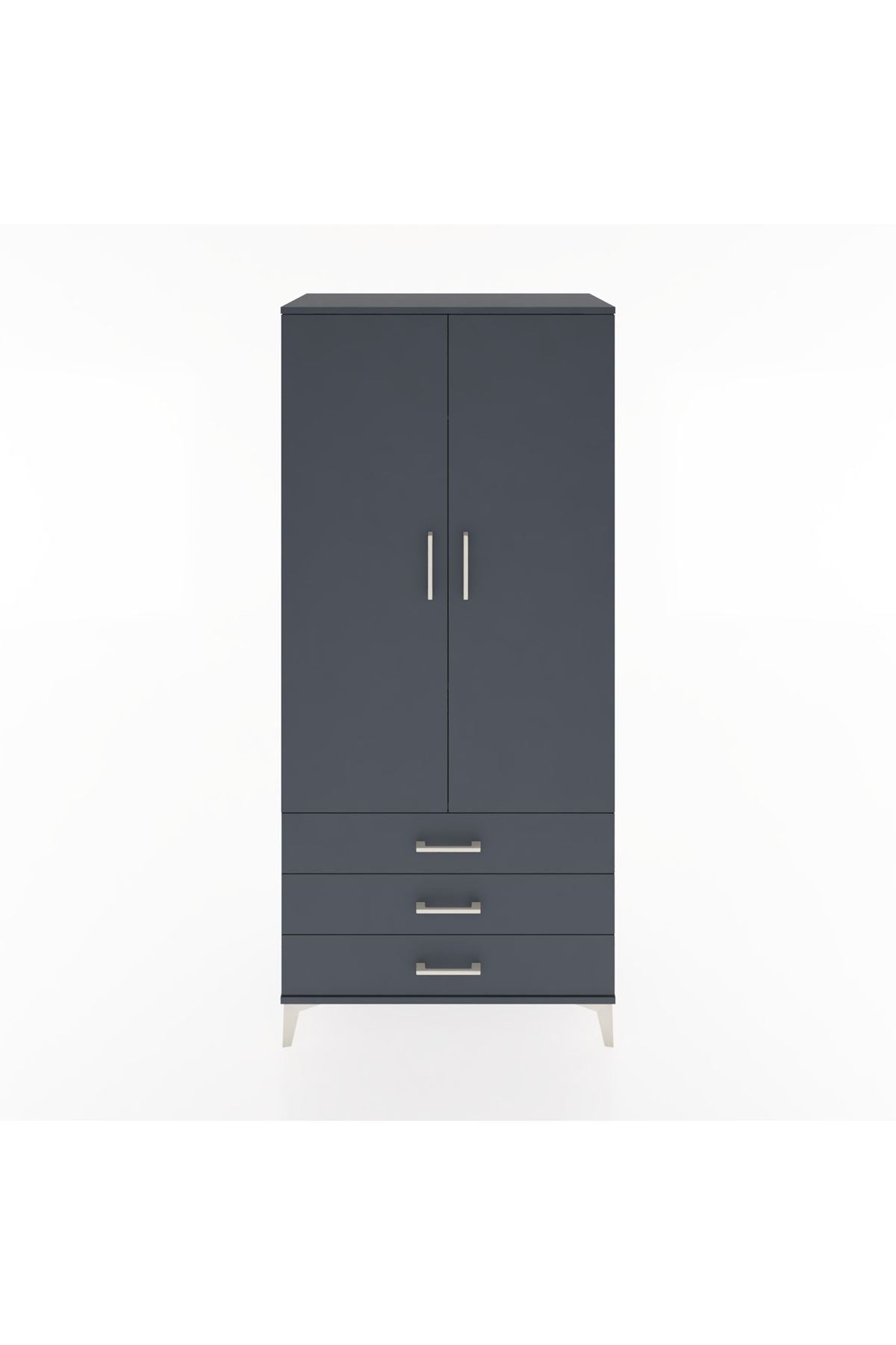 Hyperion Dolap 2 Raflı 3 Çekmeceli Tek Askılı 88x44x195 - S60M088V5B