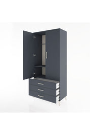 Hyperion Dolap 2 Raflı 3 Çekmeceli Tek Askılı 88x44x195 - S60M088V5B