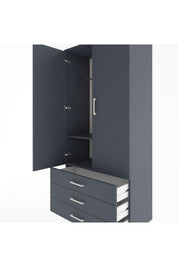 Hyperion Dolap 2 Raflı 3 Çekmeceli Tek Askılı 88x44x195 - S60M088V5B