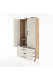Hyperion Dolap 2 Raflı 3 Çekmeceli Tek Askılı 88x44x195 - S60M088V7B