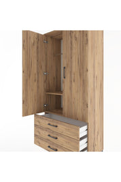 Hyperion Dolap 2 Raflı 3 Çekmeceli Tek Askılı 88x44x195 - S60M088V9B