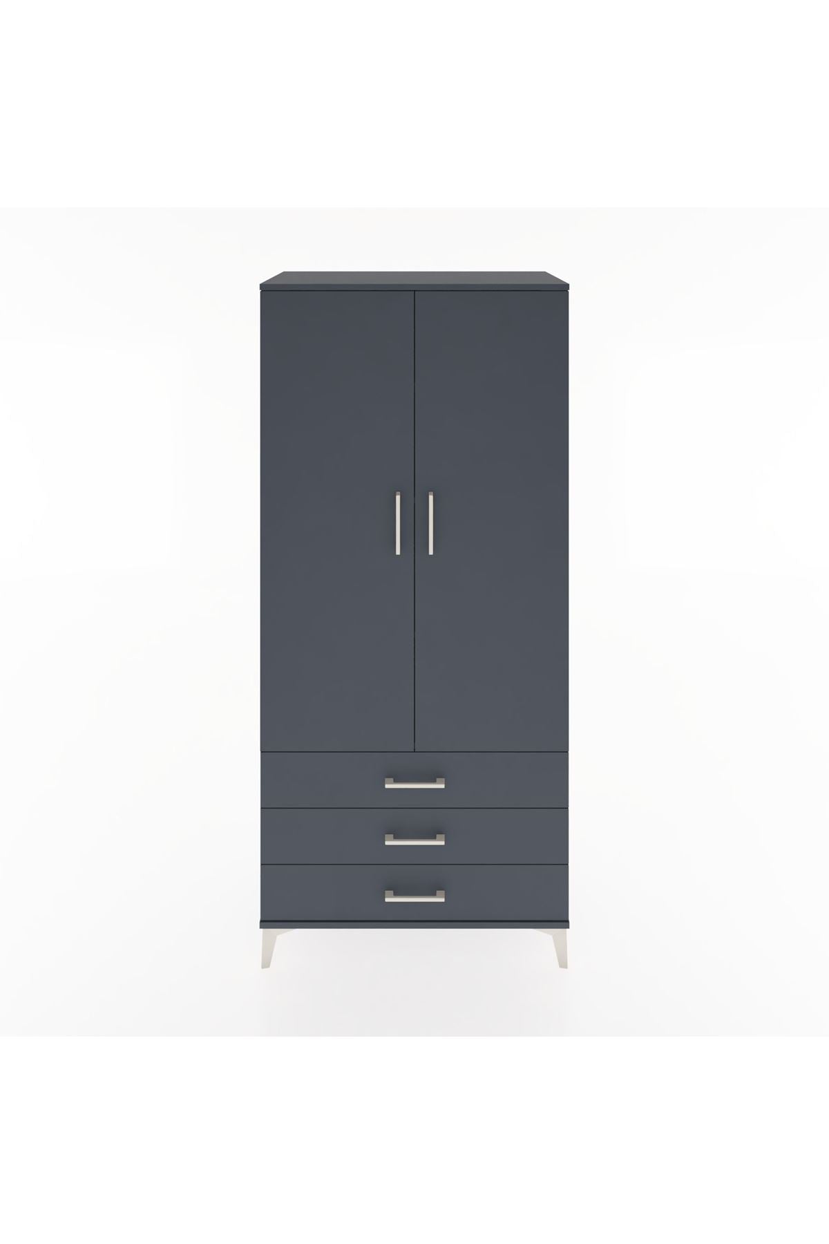 Hyperion Dolap 4 Raflı 3 Çekmeceli 2 Kapaklı 88x44x195 - S60M089V5B