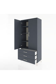 Hyperion Dolap 4 Raflı 3 Çekmeceli 2 Kapaklı 88x44x195 - S60M089V5B
