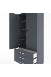 Hyperion Dolap 4 Raflı 3 Çekmeceli 2 Kapaklı 88x44x195 - S60M089V5B