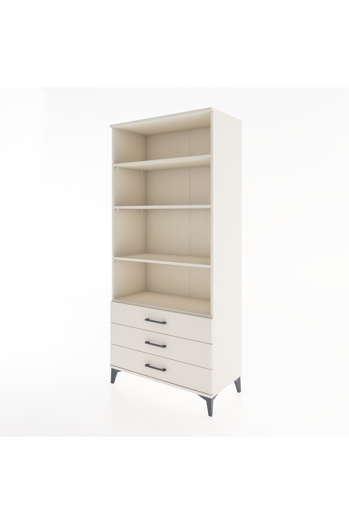 Hyperion Dolap 4 Raflı 3 Çekmeceli 88x44x195 - S60M090V1B