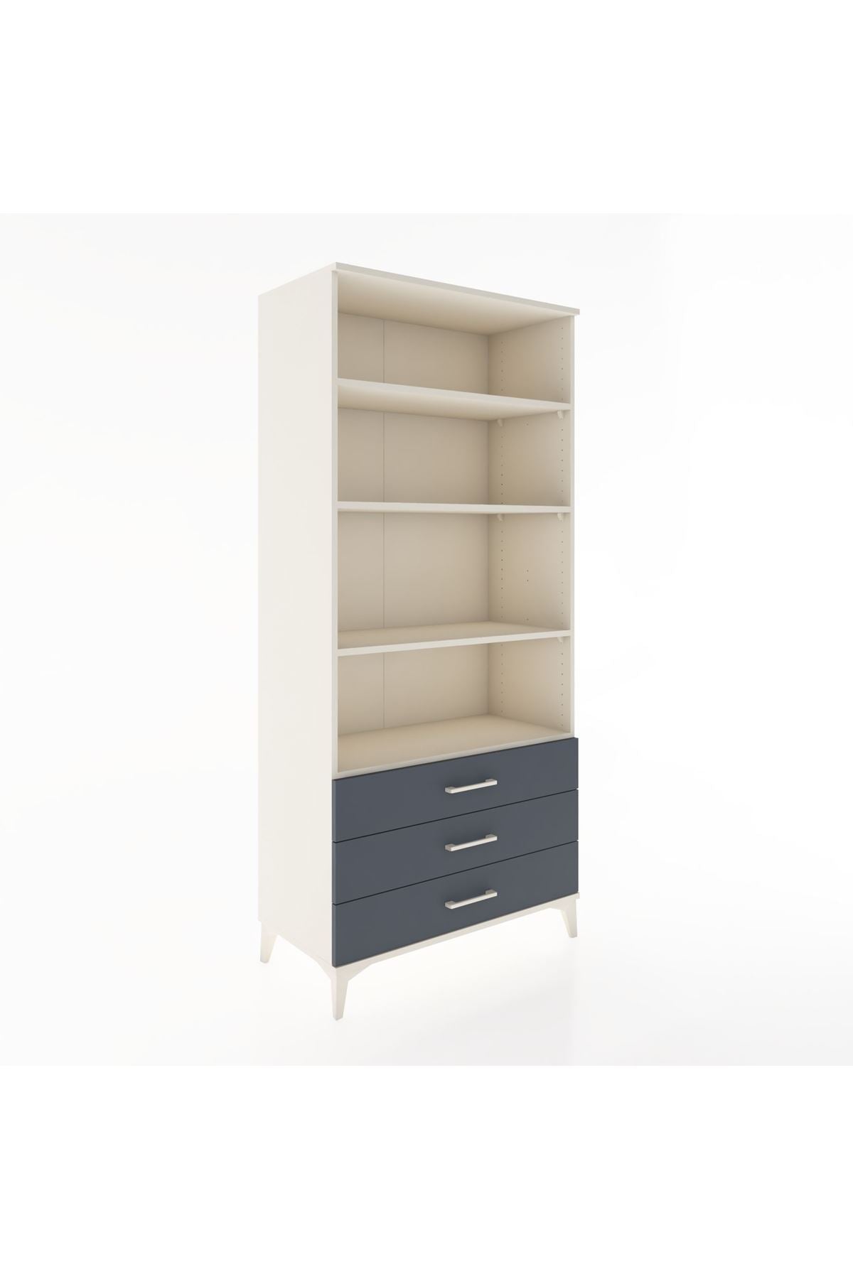 Hyperion Dolap 4 Raflı 3 Çekmeceli 88x44x195 - S60M090V2B