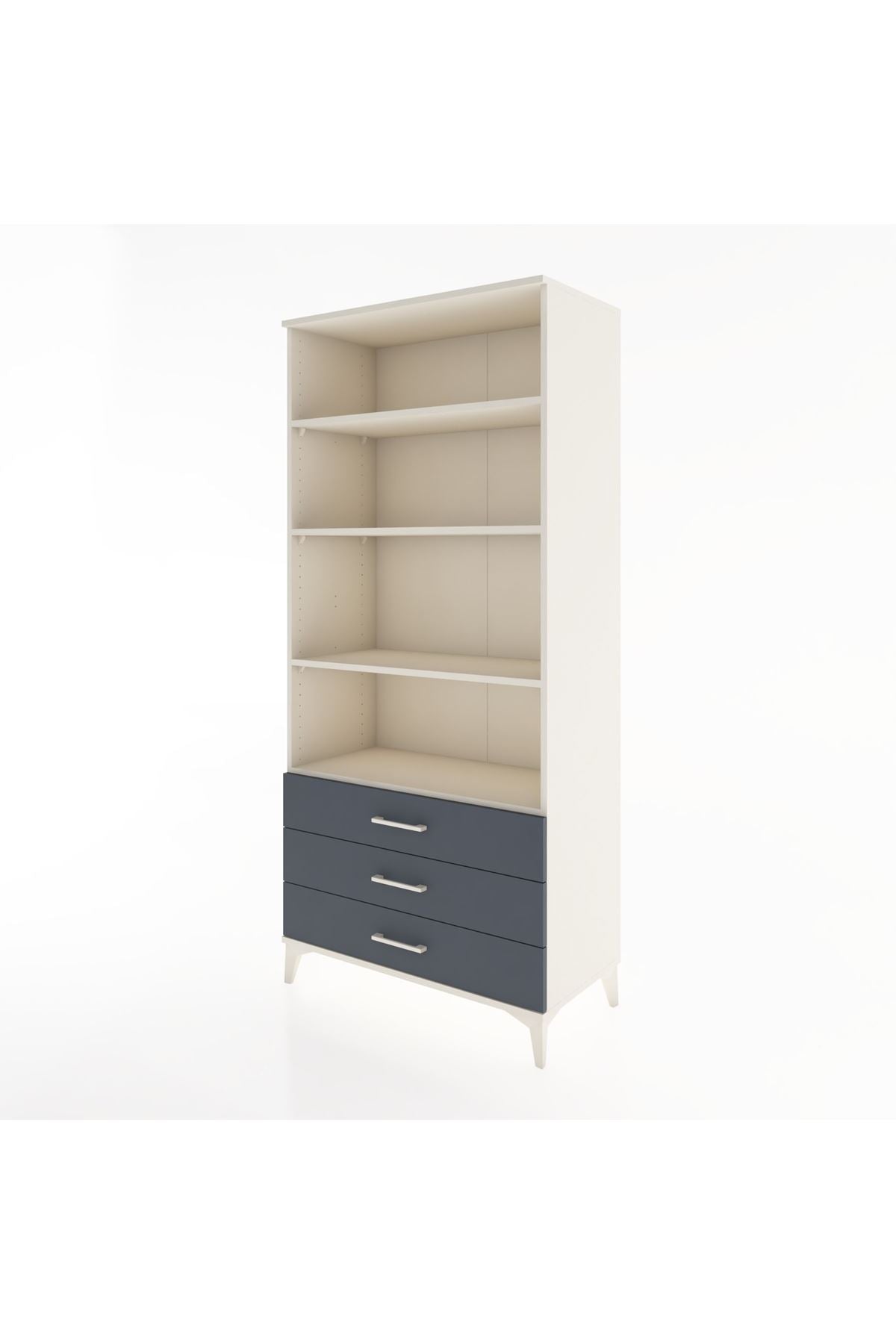 Hyperion Dolap 4 Raflı 3 Çekmeceli 88x44x195 - S60M090V2B
