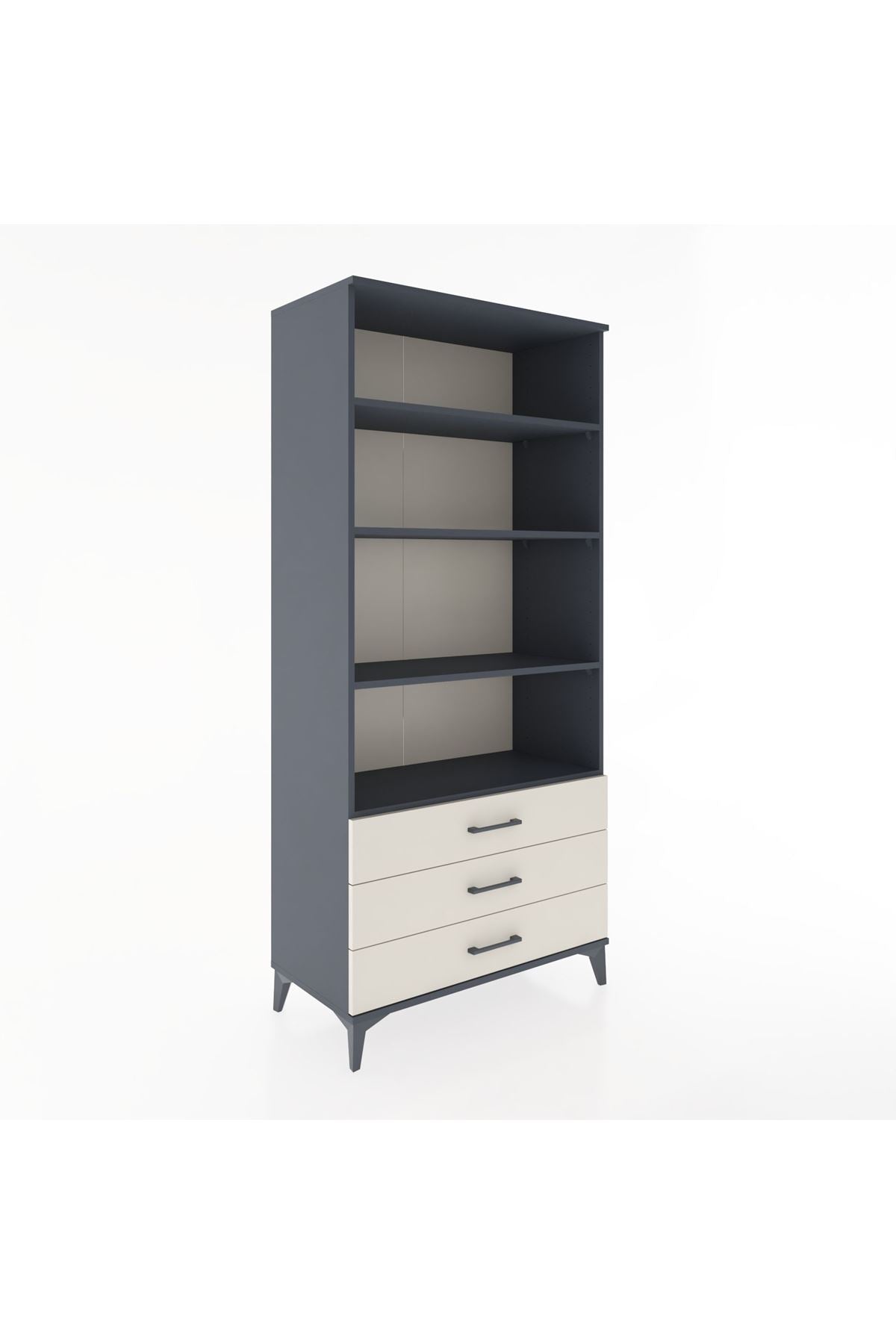 Hyperion Dolap 4 Raflı 3 Çekmeceli 88x44x195 - S60M090V4B