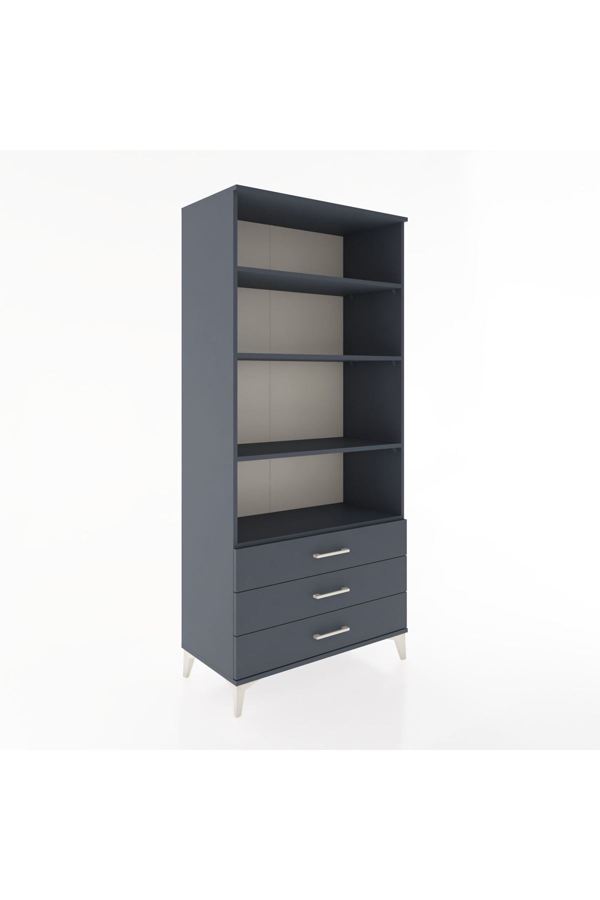 Hyperion Dolap 4 Raflı 3 Çekmeceli 88x44x195 - S60M090V5B
