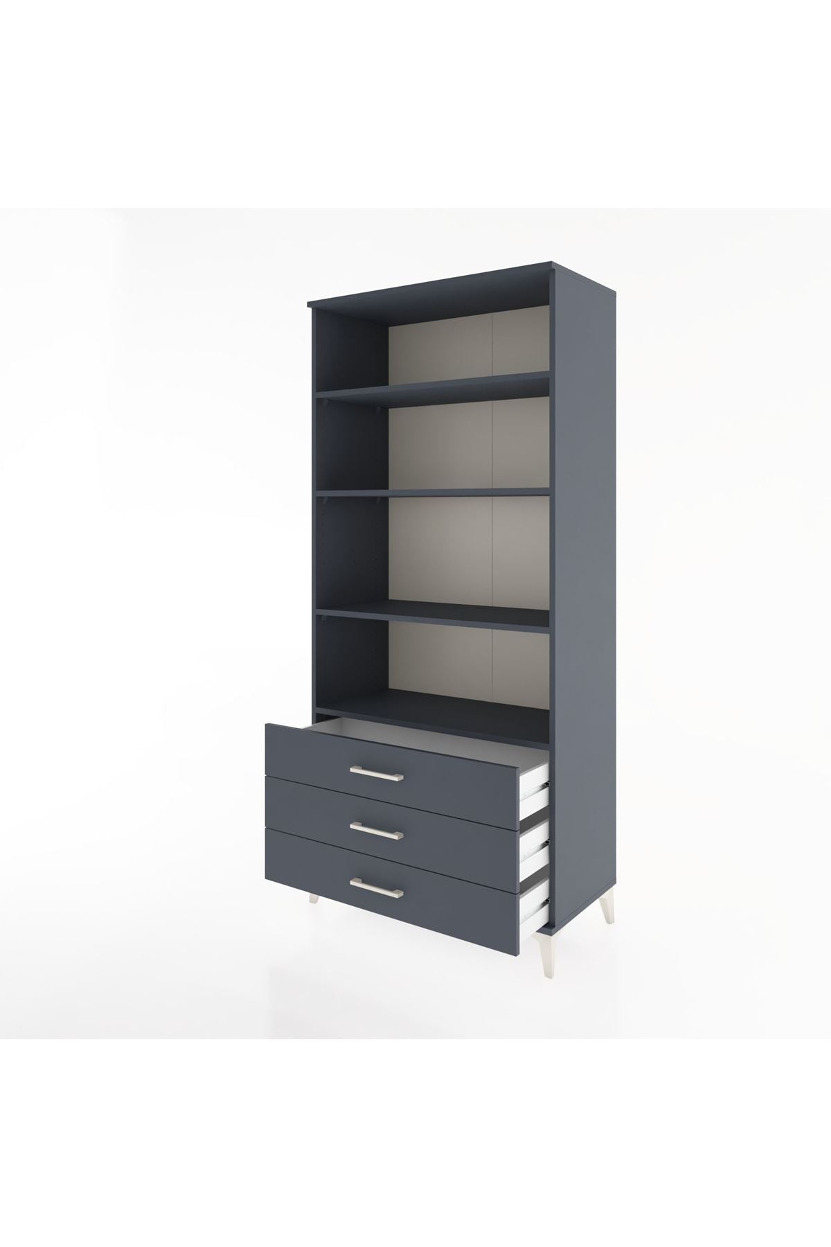 Hyperion Dolap 4 Raflı 3 Çekmeceli 88x44x195 - S60M090V5B