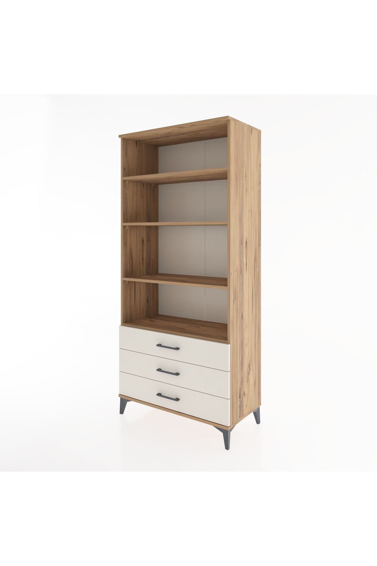 Hyperion Dolap 4 Raflı 3 Çekmeceli 88x44x195 - S60M090V7B