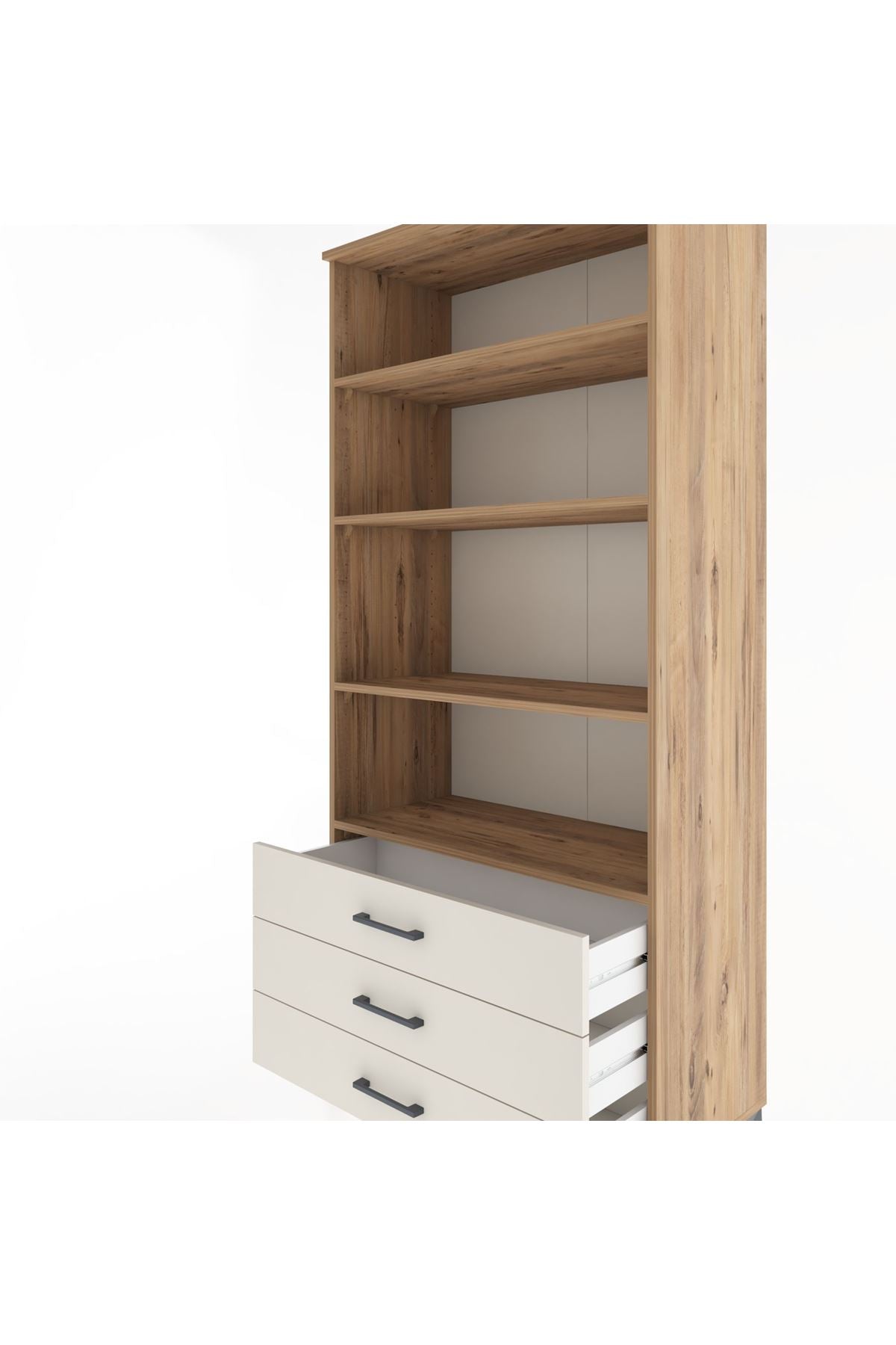 Hyperion Dolap 4 Raflı 3 Çekmeceli 88x44x195 - S60M090V7B