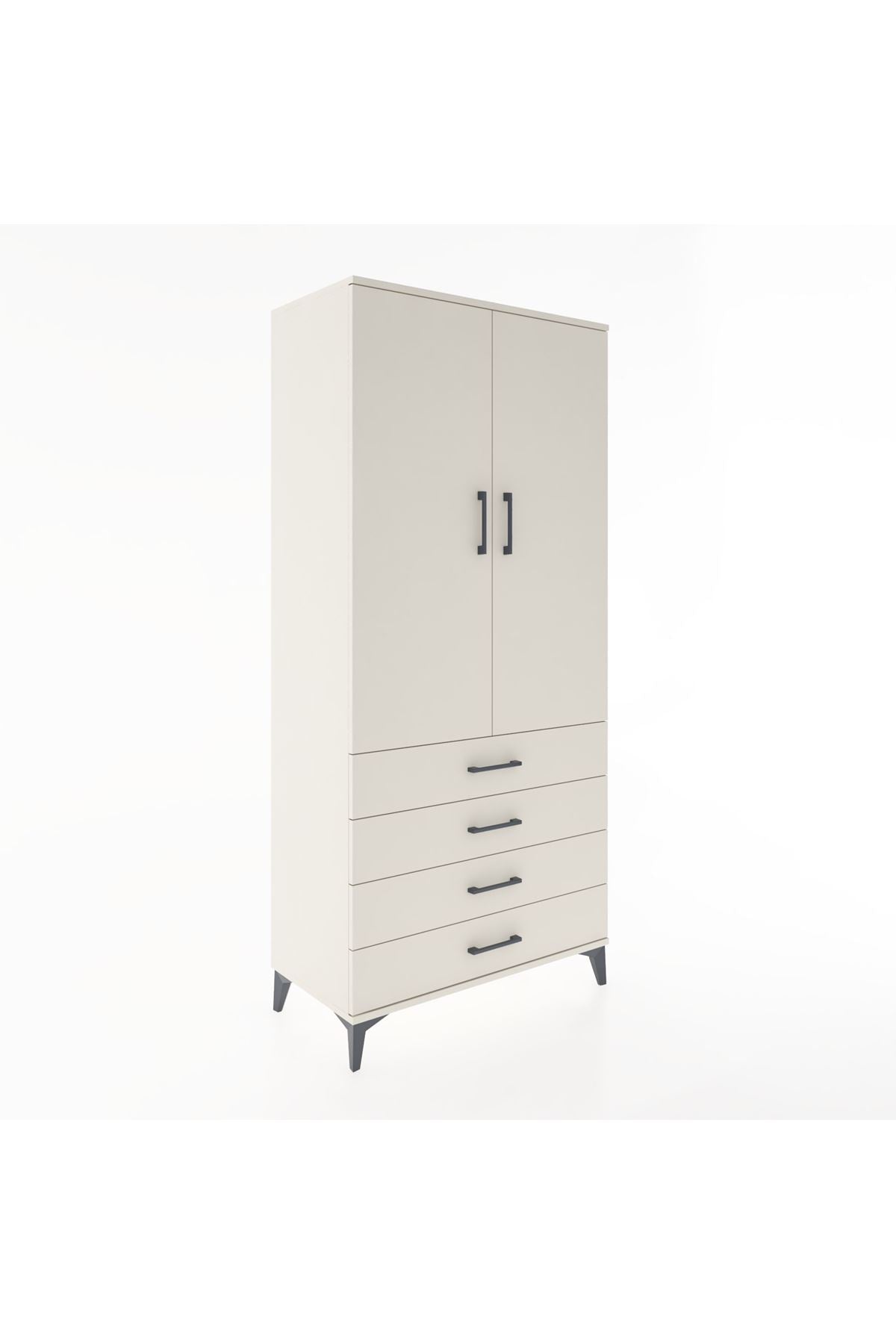 Hyperion Dolap 2 Raflı 4 Çekmeceli Tek Askılı 88x44x195 - S60M091V1B