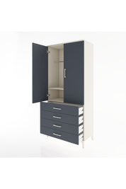 Hyperion Dolap 2 Raflı 4 Çekmeceli Tek Askılı 88x44x195 - S60M091V2B