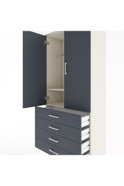 Hyperion Dolap 2 Raflı 4 Çekmeceli Tek Askılı 88x44x195 - S60M091V2B