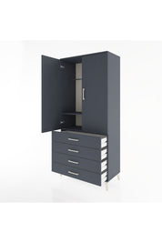Hyperion Dolap 2 Raflı 4 Çekmeceli Tek Askılı 88x44x195 - S60M091V5B