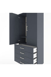 Hyperion Dolap 2 Raflı 4 Çekmeceli Tek Askılı 88x44x195 - S60M091V5B