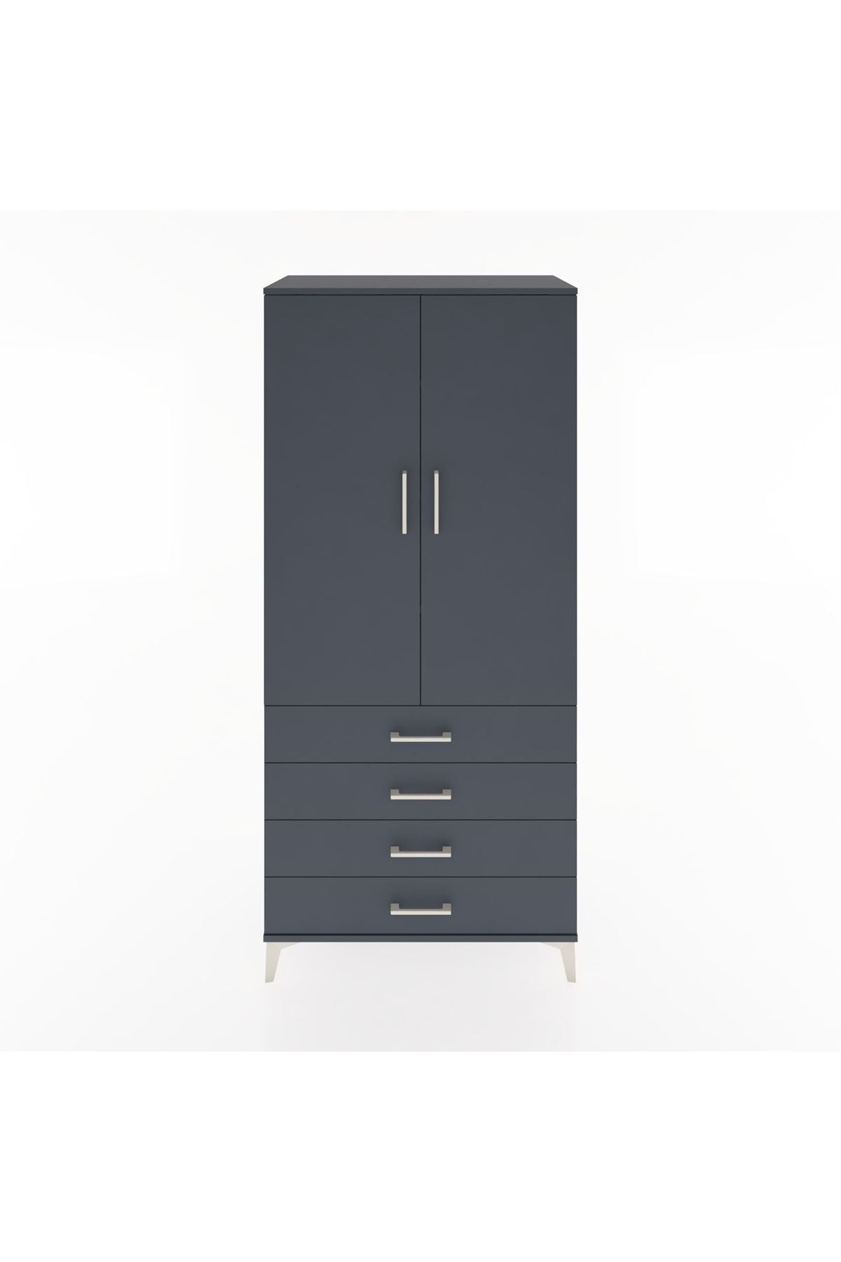 Hyperion Dolap 4 Raflı 4 Çekmeceli 2 Kapaklı 88x44x195 - S60M092V5B